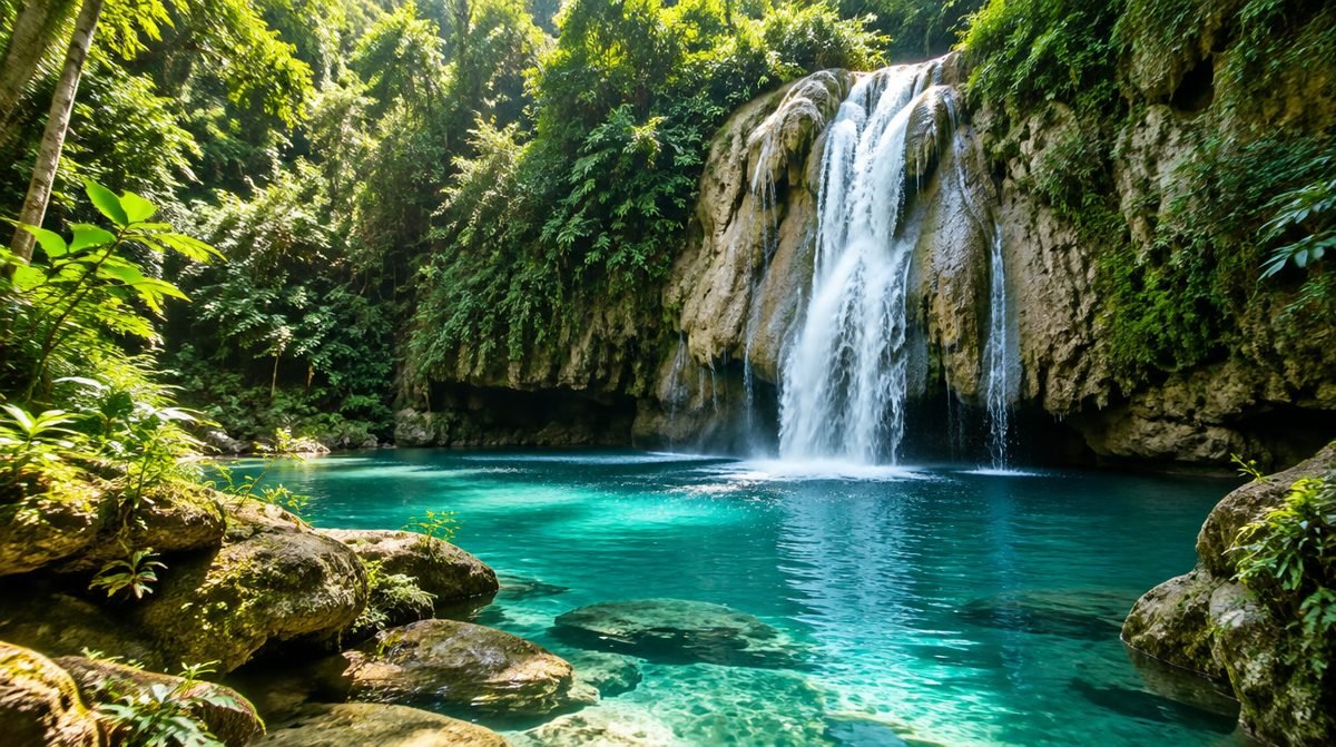 Cascada y poza natural de los 27 Charcos de Damajagua
